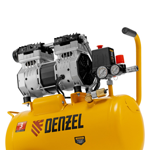 Компрессор DLS950/24 безмаслянный малошумный 950 Вт, 165 л/мин, ресивер 24 л Denzel по ценам производителя в Екатеринбурге с доставкой по всей России