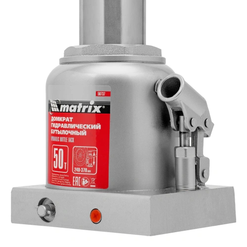 Домкрат гидравлический бутылочный, 50 т, высота подъема 240-370 мм Matrix по ценам производителя в Екатеринбурге с доставкой по всей России