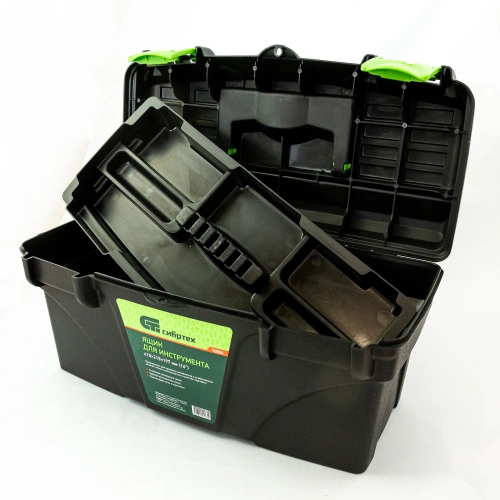 Ящик для инструмента, 410 х 215 х 197 мм, 16", пластик Сибртех по ценам производителя в Екатеринбурге с доставкой по всей России