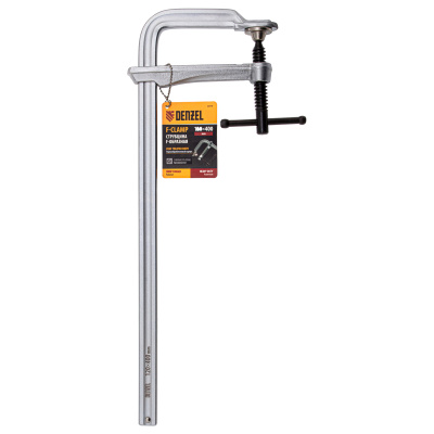 Струбцина F-образная, 120x400мм, кованая Denzel по ценам производителя в Екатеринбурге с доставкой по всей России