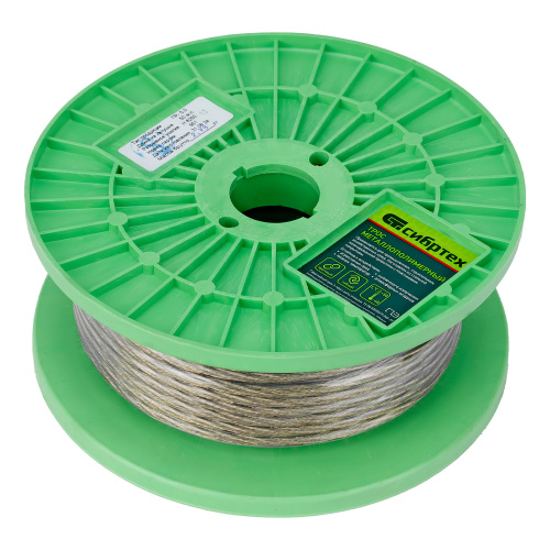 Трос металлополимерный прозрачный ПР-5.0, толщина 5.0 мм, катушка 50 метров Сибртех по ценам производителя в Екатеринбурге с доставкой по всей России