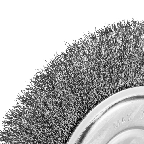 Щетка для УШМ, 200 мм, посадка 22.2 мм, плоская, витая проволока 0.3 мм Сибртех по ценам производителя в Екатеринбурге с доставкой по всей России