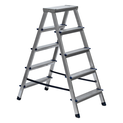Стремянка двусторонняя 5 ступеней, алюминиевая, Сибртех по ценам производителя в Екатеринбурге с доставкой по всей России