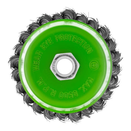 Щетка для УШМ, 100 мм, М14, "чашка", крученая металлическая проволока Сибртех по ценам производителя в Екатеринбурге с доставкой по всей России