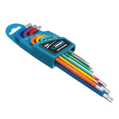 Набор ключей имбусовых Torx -TT, 9 шт: T10-T50, магнит, S2, экстра-длинные, хром/краска 9 шт Gross по ценам производителя в Екатеринбурге с доставкой по всей России