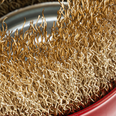 Щетка для УШМ, 75 мм, М14, "чашка", латунированная витая проволока Matrix по ценам производителя в Екатеринбурге с доставкой по всей России