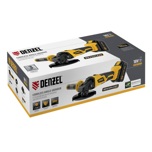 Машина углошлифовальная аккумуляторная бесщет. BLG-IB-18-125-4, Li-ion, 18 В Denzel по ценам производителя в Екатеринбурге с доставкой по всей России