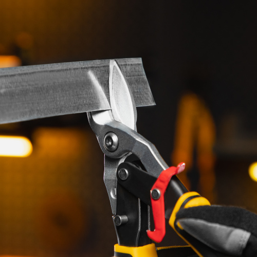 Ножницы по металлу, 270 мм, прямой и левый рез, сталь-СrMo, трехкомпонентные рукоятки Denzel по ценам производителя в Екатеринбурге с доставкой по всей России