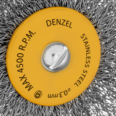 Набор щеток для дрели, 5 Плоских 25-38-50-63-75 мм, шпилька, нерж. вит. проволока Denzel по ценам производителя в Екатеринбурге с доставкой по всей России