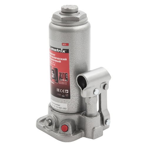 Домкрат гидравлический бутылочный, 5 т, высота подъема 216-413 мм Matrix по ценам производителя в Екатеринбурге с доставкой по всей России