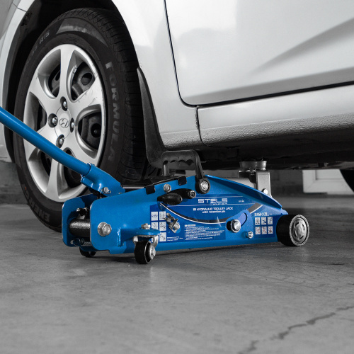 Домкрат гидравлический подкатной 2.5 т, с фиксатором, Safety Pin, 140-385 мм Stels по ценам производителя в Екатеринбурге с доставкой по всей России