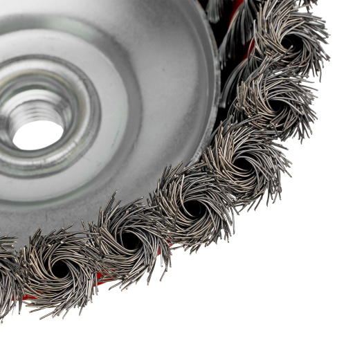 Щетка для УШМ, 125 мм, М14, "чашка", крученая проволока 0.35 мм Matrix по ценам производителя в Екатеринбурге с доставкой по всей России