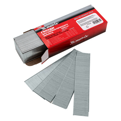 Гвозди для пневматического нейлера, длина 25 мм, ширина 1.25 мм, толщина 1 мм, 5000 шт Matrix по ценам производителя в Екатеринбурге с доставкой по всей России