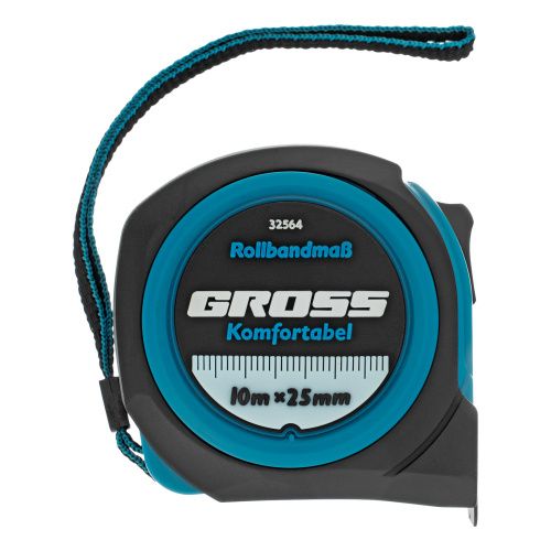 Рулетка Komfortabel 10 м х 25 мм,обрезиненный корпус Gross по ценам производителя в Екатеринбурге с доставкой по всей России
