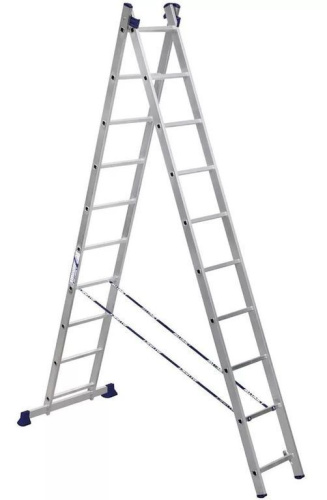 Лестница 2-х секционная алюминиевая 2*10 по ценам производителя в Екатеринбурге с доставкой по всей России