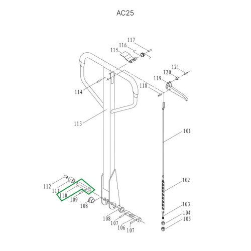 Ось нажимного ролика для гидравлических тележек DF25 по ценам производителя в Екатеринбурге с доставкой по всей России
