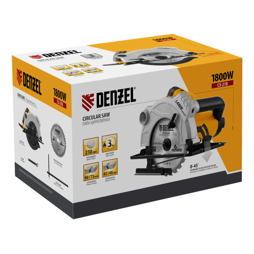 Пила циркулярная CS-210, 1800 Вт, 210 мм Denzel по ценам производителя в Екатеринбурге с доставкой по всей России