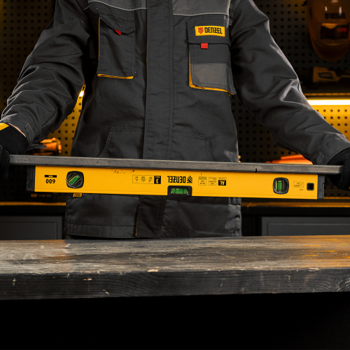 Уровень алюминиевый, магнит, фрезерованный, 3 глазка (1 зеркал.) 0,5 мм/м, 600 мм Denzel по ценам производителя в Екатеринбурге с доставкой по всей России