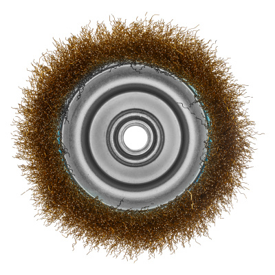 Щетка для УШМ, 125 мм, М14, "чашка", латунированная витая проволока Matrix по ценам производителя в Екатеринбурге с доставкой по всей России