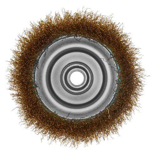 Щетка для УШМ, 125 мм, М14, "чашка", латунированная витая проволока Matrix по ценам производителя в Екатеринбурге с доставкой по всей России