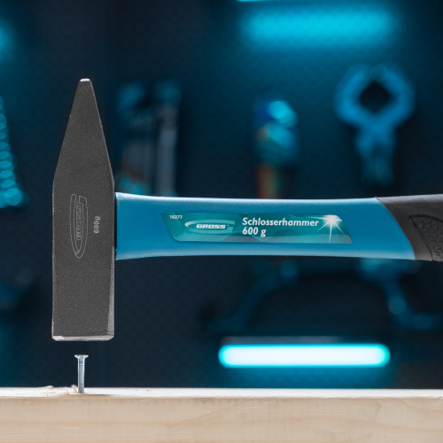 Молоток слесарный, 600 г, квадратный боек, фибергласовая обрезиненная рукоятка Gross по ценам производителя в Екатеринбурге с доставкой по всей России