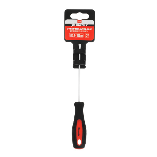 Отвертка Anti-Slip, SL3 х 100 мм, CrV, двухкомпонентная рукоятка Matrix по ценам производителя в Екатеринбурге с доставкой по всей России