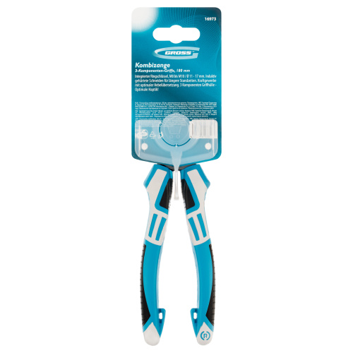 Плоскогубцы комбинированные 180 мм, трехкомпонентные рукоятки Gross по ценам производителя в Екатеринбурге с доставкой по всей России