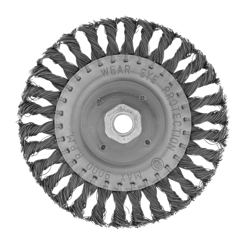 Щетка для УШМ 150 мм, М14, плоская, крученая проволока 0.5 мм Matrix по ценам производителя в Екатеринбурге с доставкой по всей России