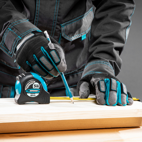 Рулетка "Schlagfest",5 м x 25 мм,магнитный обрезиненный зацеп,двусторонняя шкала,Нейлоновое покрытие,автоматическая фиксация Gross по ценам производителя в Екатеринбурге с доставкой по всей России