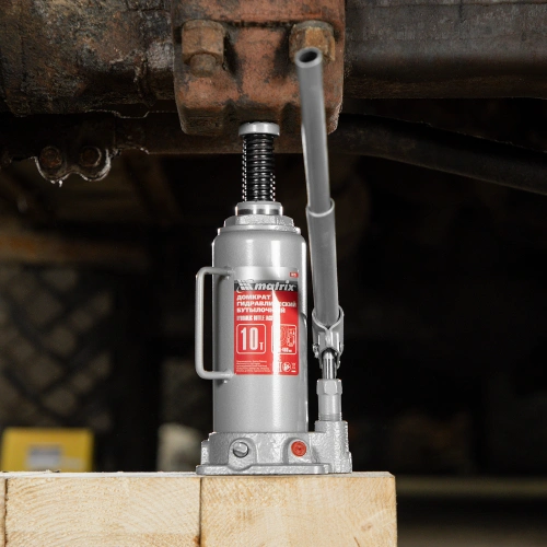 Домкрат гидравлический бутылочный, 10 т, высота подъема 230-460 мм Matrix купить в Москве с доставкой по всей России | ProtosMarket.ru