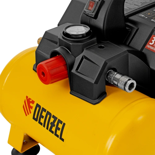 Компрессор  DLS750/6 безмасляный малошумный 750 Вт, 140 л/мин,ресивер 6 л Denzel по ценам производителя в Екатеринбурге с доставкой по всей России