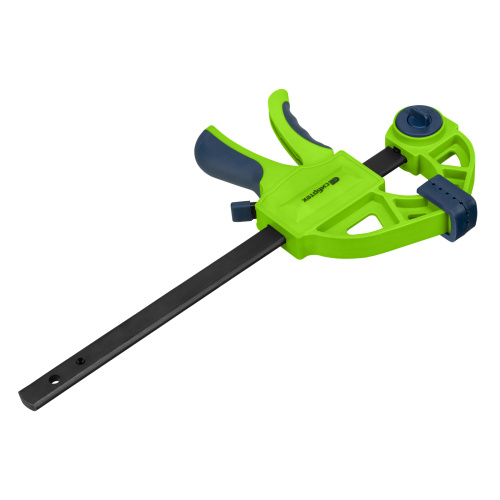 Струбцина F-образная, быстрозажимная, 150 х 70 х 360 мм, пластиковый корпус, фиксатор, двухкомпонентная рукоятка Сибртех по ценам производителя в Екатеринбурге с доставкой по всей России