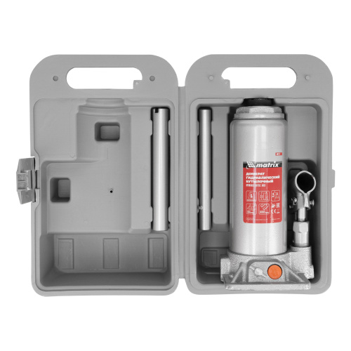 Домкрат гидравлический бутылочный, 6 т, h подъема 216-413 мм, в пластиковом кейсе Matrix по ценам производителя в Екатеринбурге с доставкой по всей России
