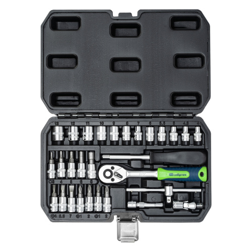 Набор инструментов, 1/4", пластиковый кейс, 29 предметов Сибртех по ценам производителя в Екатеринбурге с доставкой по всей России