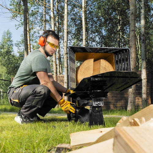 Дровокол электрический ELS7T-52, 2300 Вт, сила раскола 7т, макс. размеры полена D250 x 520 мм Denzel по ценам производителя в Екатеринбурге с доставкой по всей России