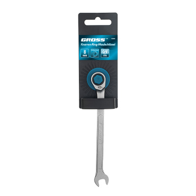 Ключ комбинированный трещоточный, 8 мм, количество зубьев 100 Gross по ценам производителя в Екатеринбурге с доставкой по всей России