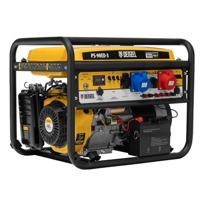 Генератор бензиновый PS 90 ED-3, 9.0 кВт, переключение режима 230 В/400 В, 25 л, электростартер Denzel купить в Москве с доставкой по всей России | ProtosMarket.ru