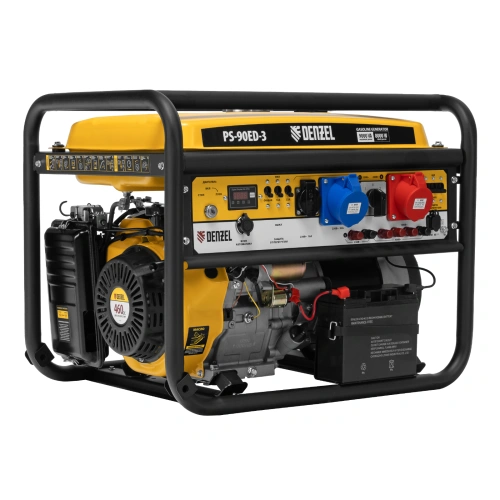 Генератор бензиновый PS 90 ED-3, 9.0 кВт, переключение режима 230 В/400 В, 25 л, электростартер Denzel по ценам производителя в Екатеринбурге с доставкой по всей России