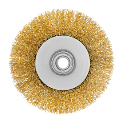 Щетка для УШМ, 125 мм, "Тарелка", витая нержавеющая проволока 0.3 мм, М14 Denzel по ценам производителя в Екатеринбурге с доставкой по всей России