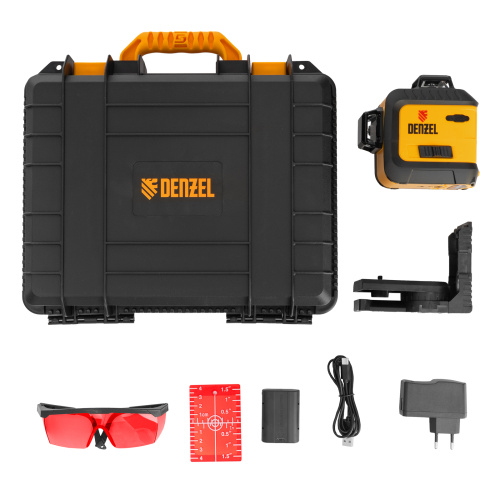 Лазерный уровень мультипризменный LX 360-2 Red, 30 м, 635 нм, аккумулятор Li 2800 мАч, резьба 5/8" Denzel по ценам производителя в Екатеринбурге с доставкой по всей России