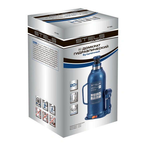 Домкрат гидравлический бутылочный, 20 т, h подъема 235-445 мм Stels по ценам производителя в Екатеринбурге с доставкой по всей России