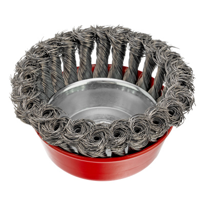 Щетка для УШМ, 100 мм, М14, "чашка", крученая проволока 0.35 мм Matrix по ценам производителя в Екатеринбурге с доставкой по всей России