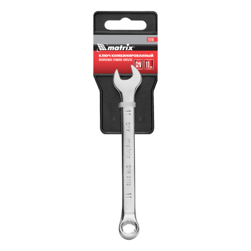 Ключ комбинированный, 11 мм, CrV, полированный хром Matrix по ценам производителя в Екатеринбурге с доставкой по всей России