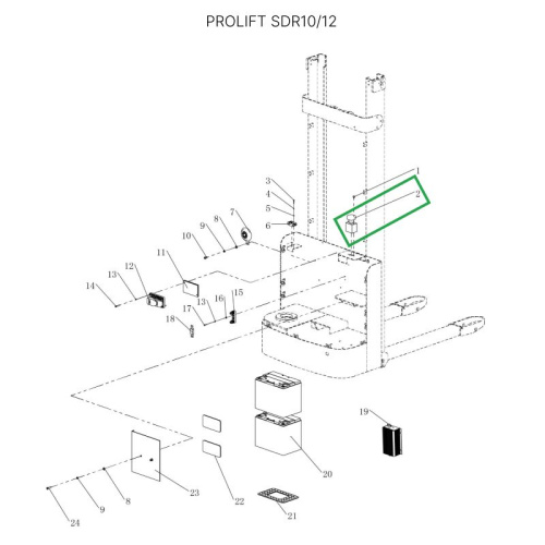 Аварийный выключатель для штабелеров SDR/SDK и SPN, для тележек SK20 по ценам производителя в Екатеринбурге с доставкой по всей России