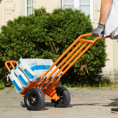 Тележка ручная 2-х колесная, усиленная, г/п 250кг, откидная платформа 530х400мм Сибртех по ценам производителя в Екатеринбурге с доставкой по всей России