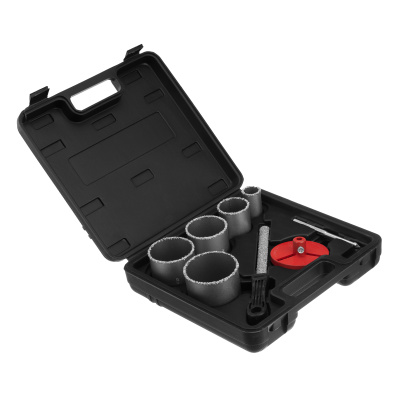 Набор коронок по керамической плитке, 33-53-67-73-83 мм, напил, в пластиковом боксе, шестигранный хвостовик Matrix по ценам производителя в Екатеринбурге с доставкой по всей России