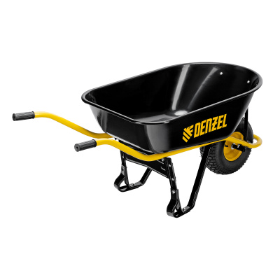 Тачка строительная, усиленная, объем 130 л, 230 кг, колесо 15х6.00-6 Denzel по ценам производителя в Екатеринбурге с доставкой по всей России