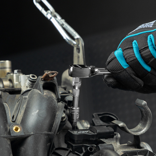 Ключ-трещотка 1/4", CrV, 120 зубьев, цельнометаллический, хром Gross по ценам производителя в Екатеринбурге с доставкой по всей России