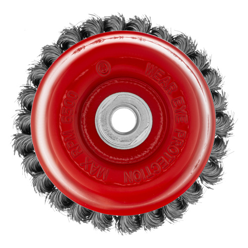 Щетка для УШМ, 125 мм, М14, "чашка", двухрядная, крученая проволока 0.35 мм Matrix по ценам производителя в Екатеринбурге с доставкой по всей России