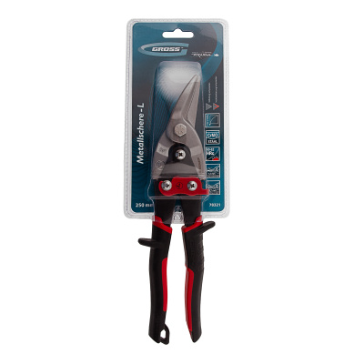 Ножницы по металлу "Piranha", 250 мм, прямой и левый рез, сталь СrMo, двухкомпонентные рукоятки Gross по ценам производителя в Екатеринбурге с доставкой по всей России